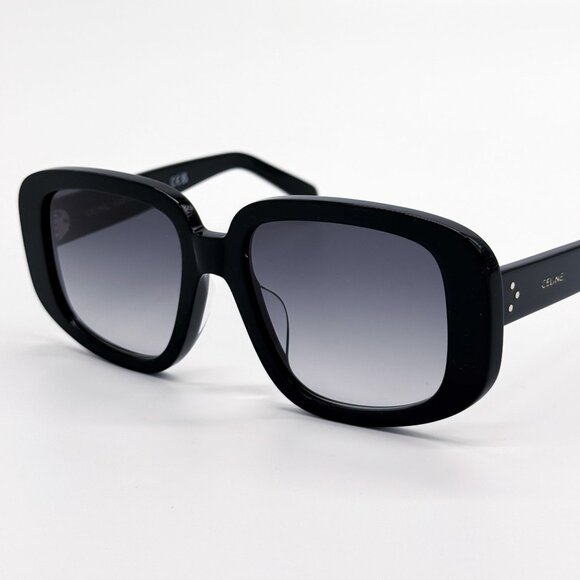 NEW CL40299U 01B CELINE SUNGLASSES BLACK GRAY WOMEN EYEWEAR - Picture 5 of 9